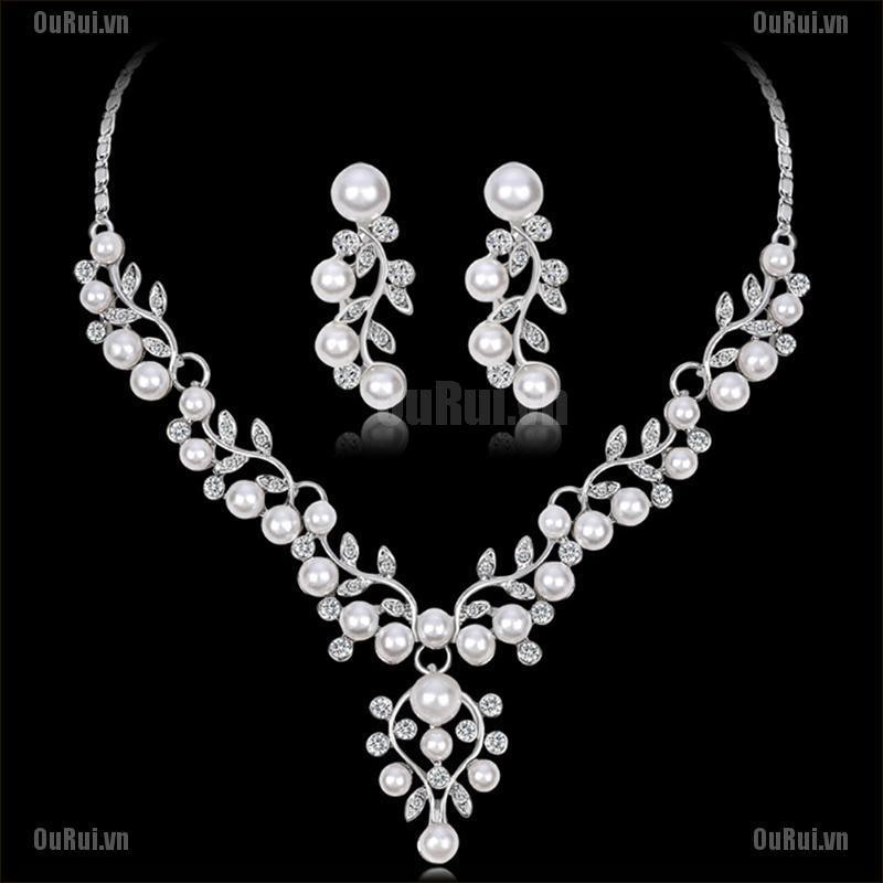 (FCC) Bông Tai Chuỗi Ngọc Trai Duyên Dáng