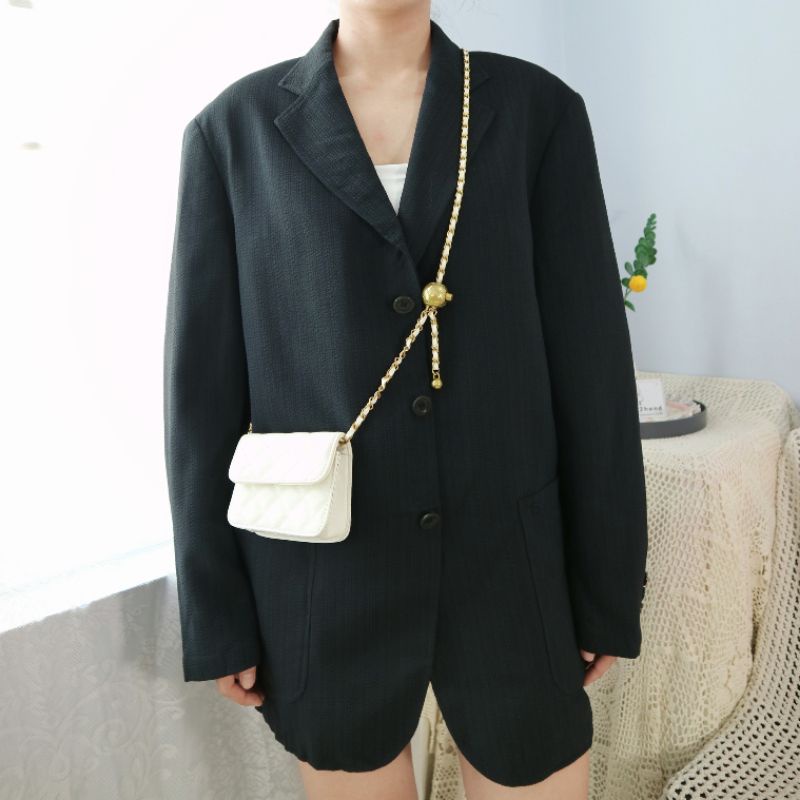 BLAZER MENSWEAR xanh đen sọc