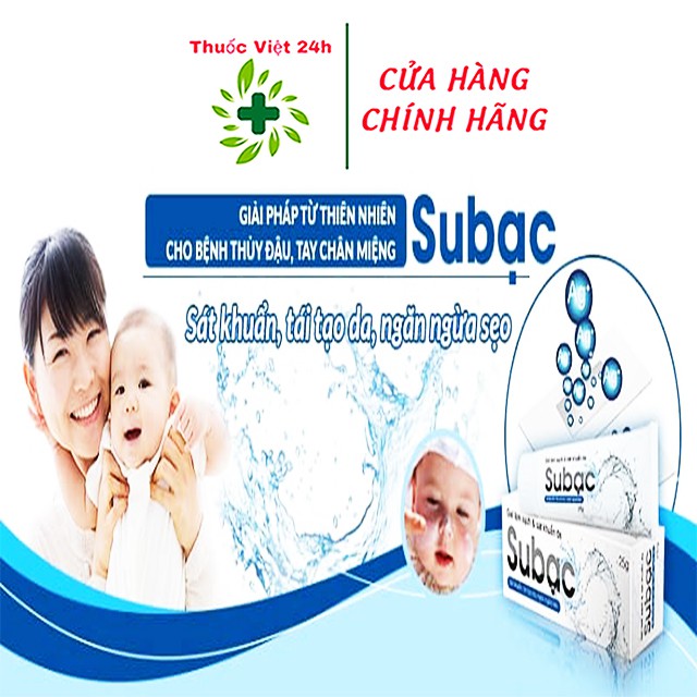 Gel Subạc - làm sạch, sát khuẩn, tái tạo da và ngăn ngừa sẹo Su Bạc 25g