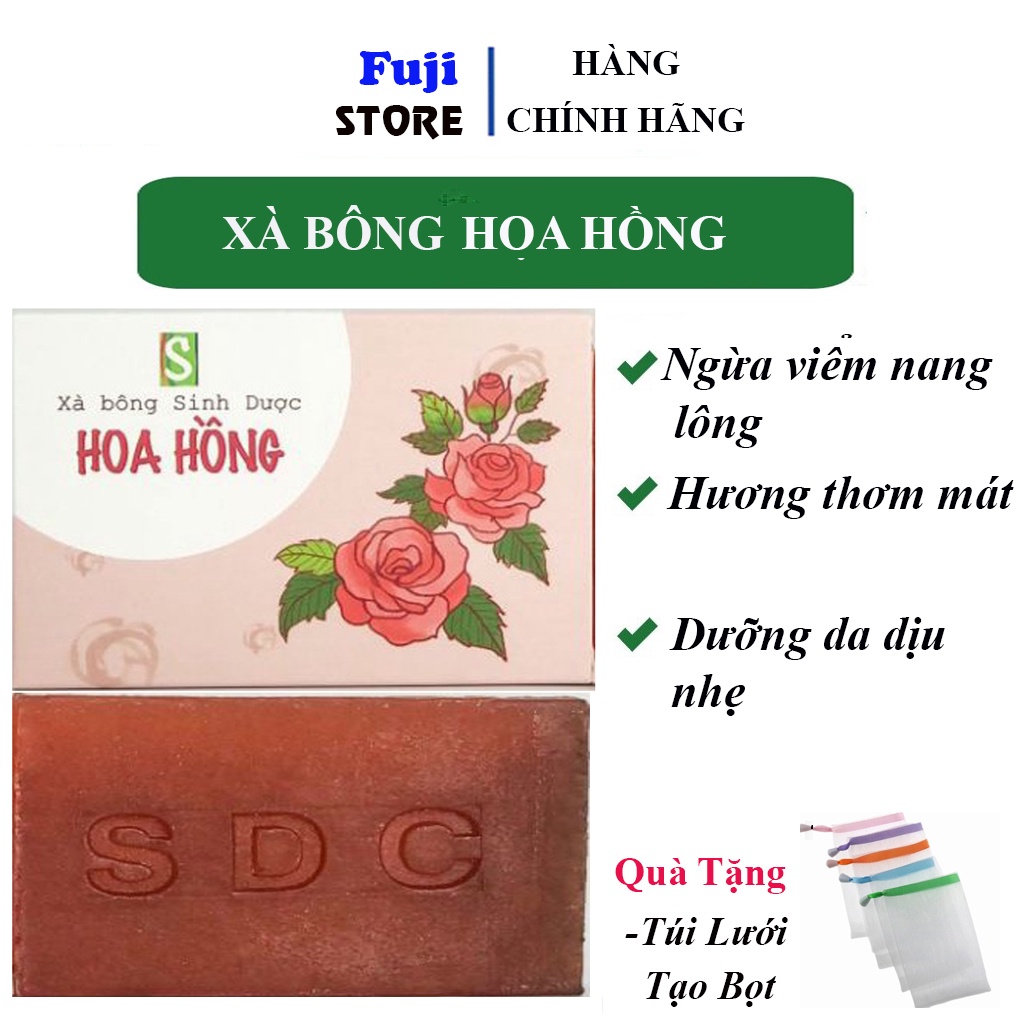 Xà Bông Sinh Dược Hoa Hồng - Xà Bông Thơm Dịu,Tươi Mát (Bản Giới Hạn)