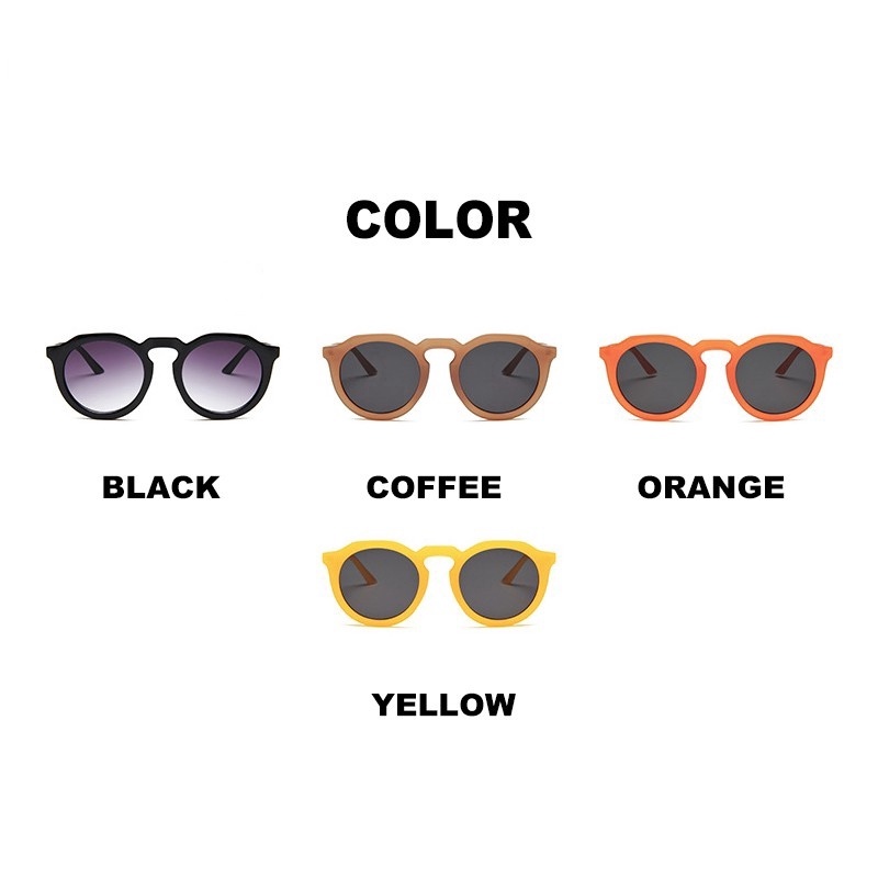 Kính mát gọng tròn chống tia UV thời trang cho nam nữ