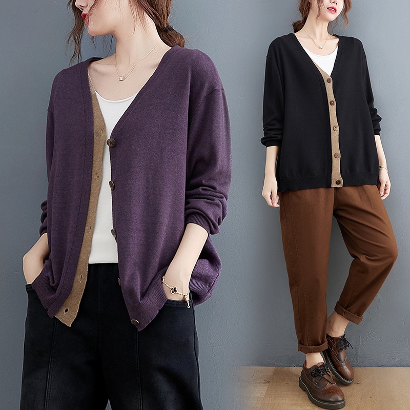(AK032) Áo khoác nữ cardigan bigsize vải len dệt kim dáng oversize (size từ 40-85kg)