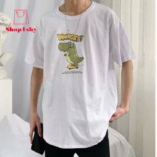 Áo thun nam tay ngắn in hình khủng long cá tính