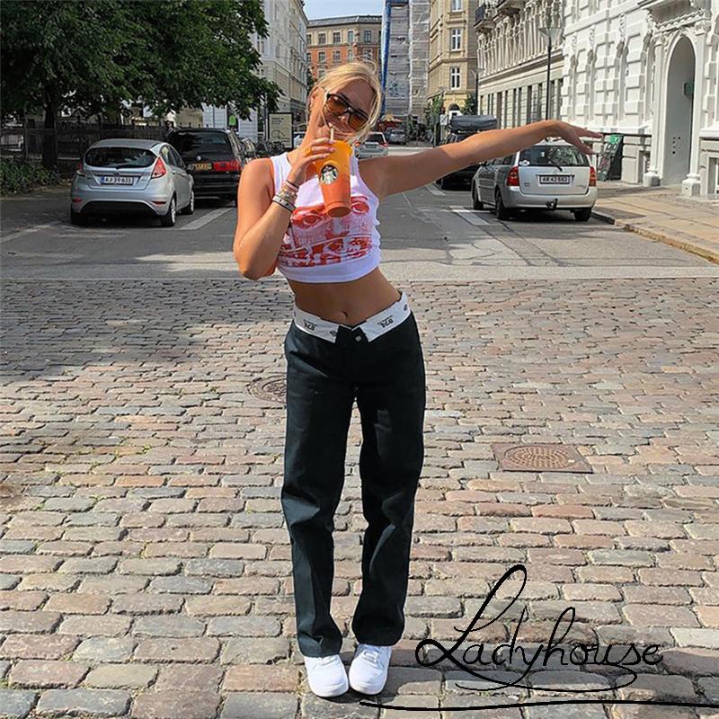 Quần Thể Thao Lưng Thấp In Họa Tiết Khối Màu Sắc Có Túi Cho Nữ