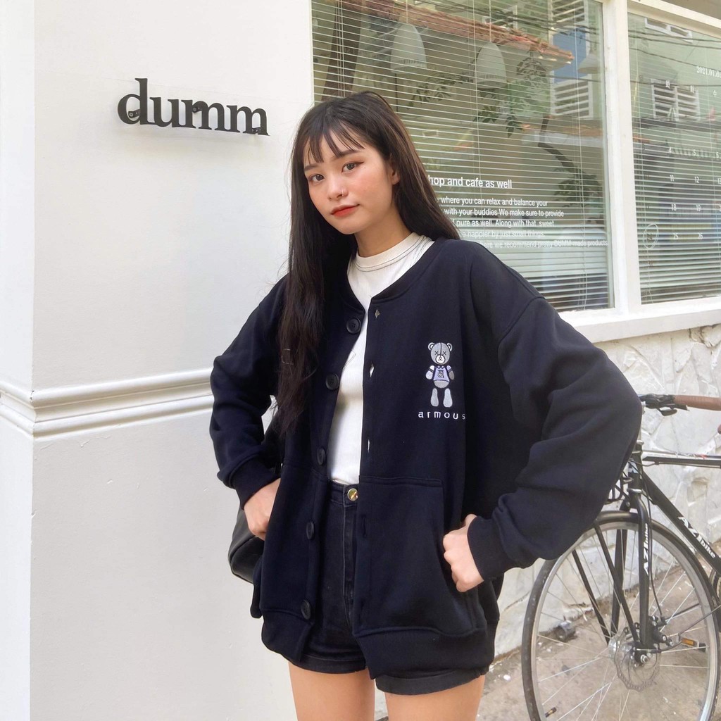 ÁO CARDIGAN TEDDY ĐEN | BigBuy360 - bigbuy360.vn