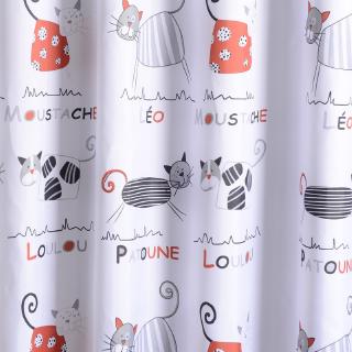 100g /m2 Rèm tắm vải polyester chống thấm nước cho mèo hoạt hình