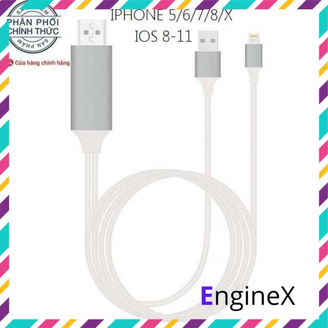 Cáp HDMI cho Iphone 5/6/7/8/X và Ipad dài 2M IOS 8-13 mới nhất 2021 - CẮM LÀ CHẠY