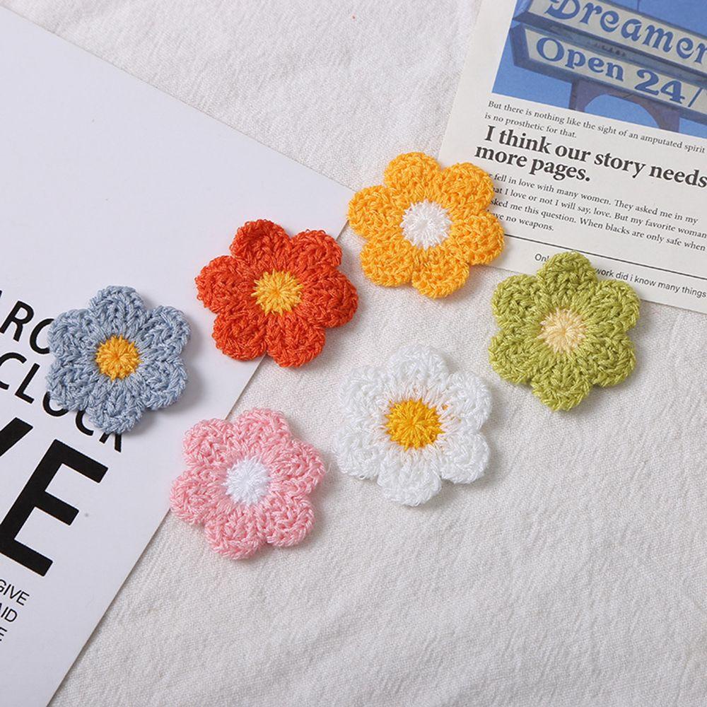 YIYU Sticker Ủi Thêu Hình Hoa Bằng Len