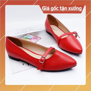 ️ HÀNG CHẤT LƯỢNG CAO️ GIÀY BỆT NỮ QUAI KHÓA  NGANG MŨI NHỌN BÍT HẬU PHONG CÁCH CÔNG SỞ THƯƠNG HIỆU PAMELA MÃ  B7