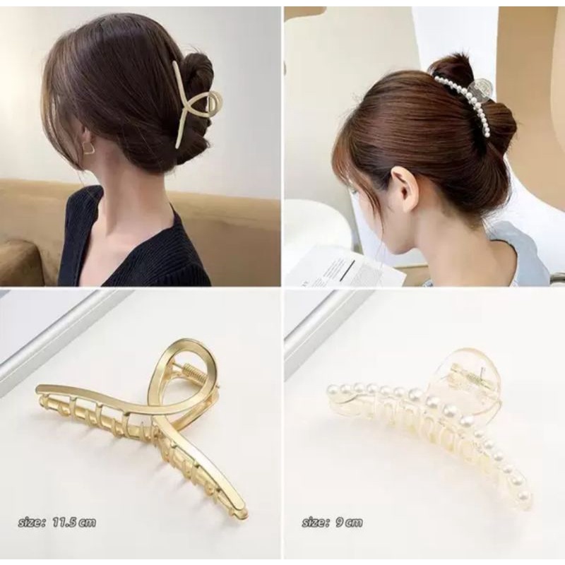 Kẹp tóc kim loại gắn đá phong cách Hàn Quốc sành điệu cho nữ