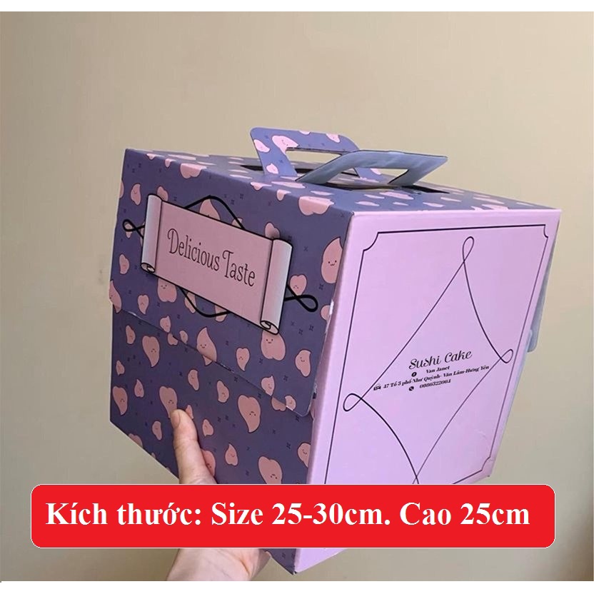 Hộp Bánh Kem Cao 25 cm SIZE 30.