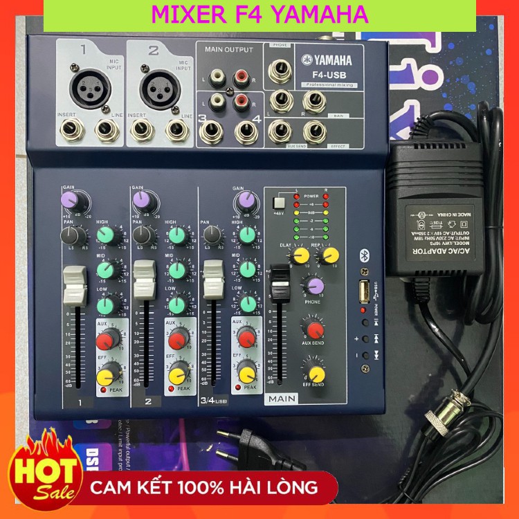 Mixer F4 Yamaha USB ⚡FREESHIP⚡ Hỗ Trợ Kết Nối Blutooth , Âm Thanh Chân Thực , Sống Động . Bảo Hành Lên Đến 12 Tháng