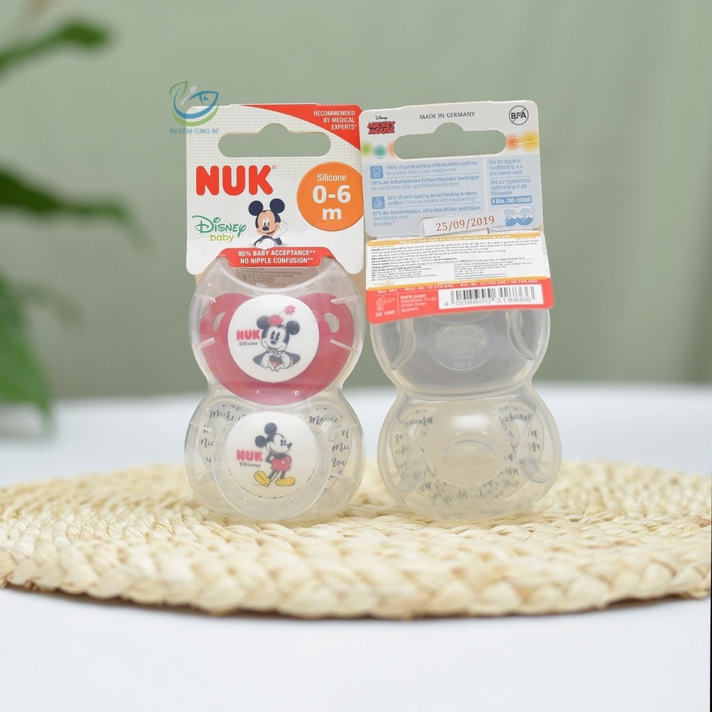 SET 2 TI GIẢ CÓ NẮP NUK SILICONE HELLO KITTY