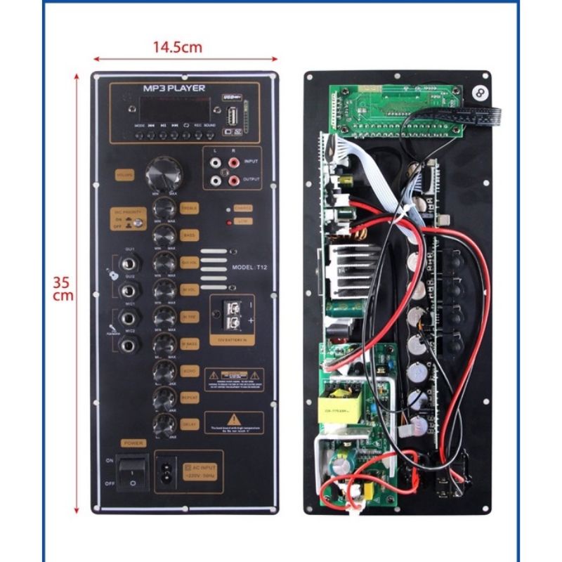 🔥ÂM THANH XỊN🔥 BO MẠCH LOA KẸO KÉO LOA 3 TẤC 4 TẤC 200W ECHO DELAY CÓ REPEAT 15×35, 14.5×35