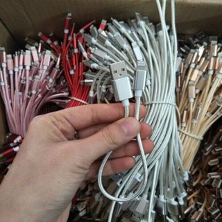 Cáp sạc iphone, samsung, oppo 25cm bọc dù cao cấp