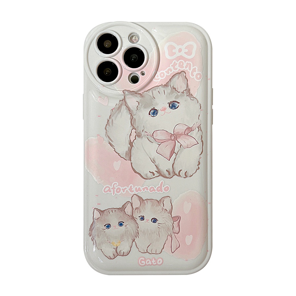 Ốp Điện Thoại tpu silicone Mềm Hình Mèo Hoạt Hình Cho iphone 11 12 13 pro max mini XR XS 7 8 plus