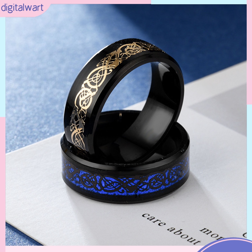 Nhẫn hợp kim dạ quang cá tính cho nam