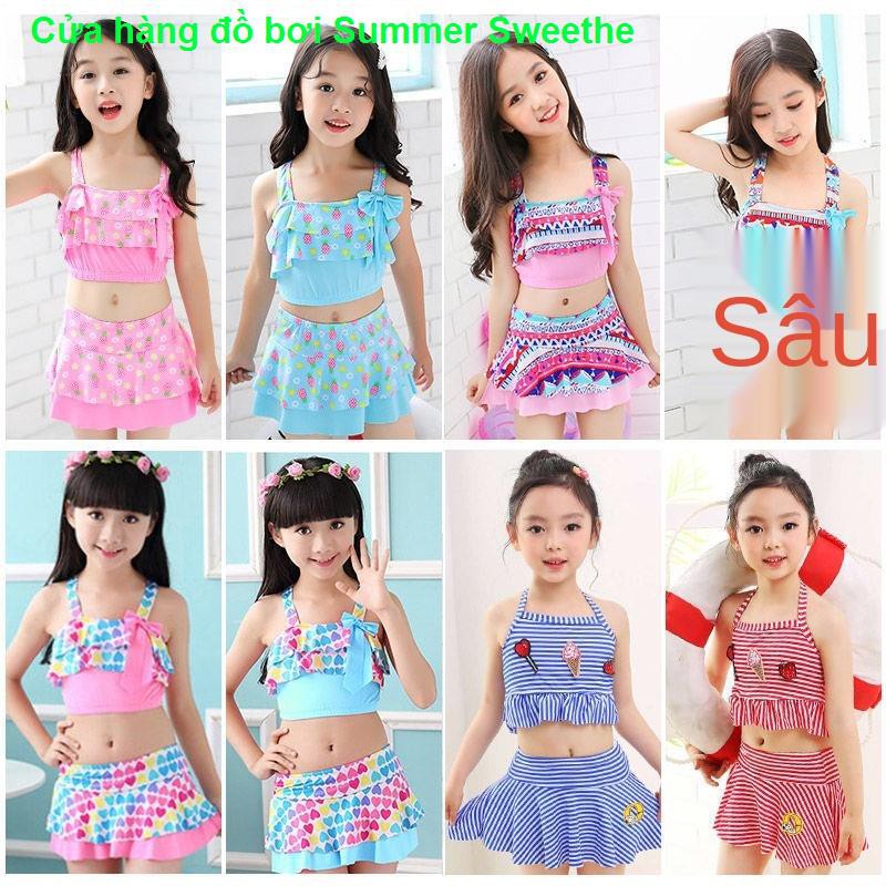 Áo tắm bé gái chia trẻ em nhỏ, vừa và lớn lưới váy công chúa màu đỏ phù hợp với | BigBuy360 - bigbuy360.vn