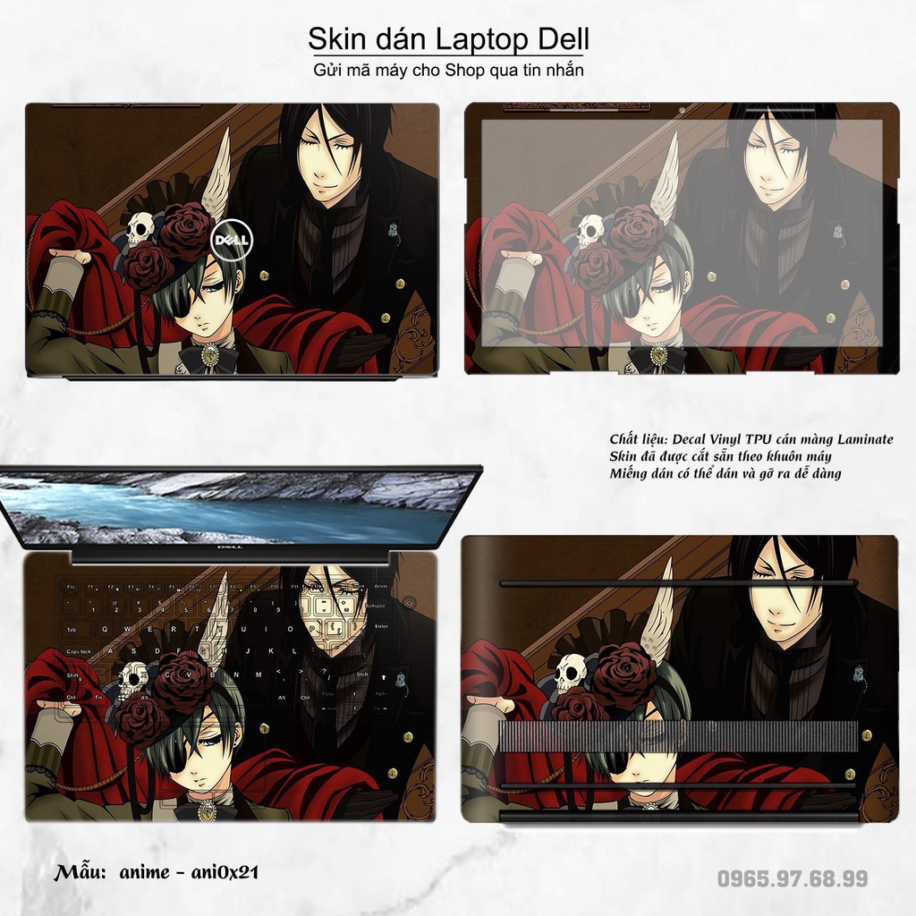 Skin dán Laptop Dell in hình Anime (inbox mã máy cho Shop)