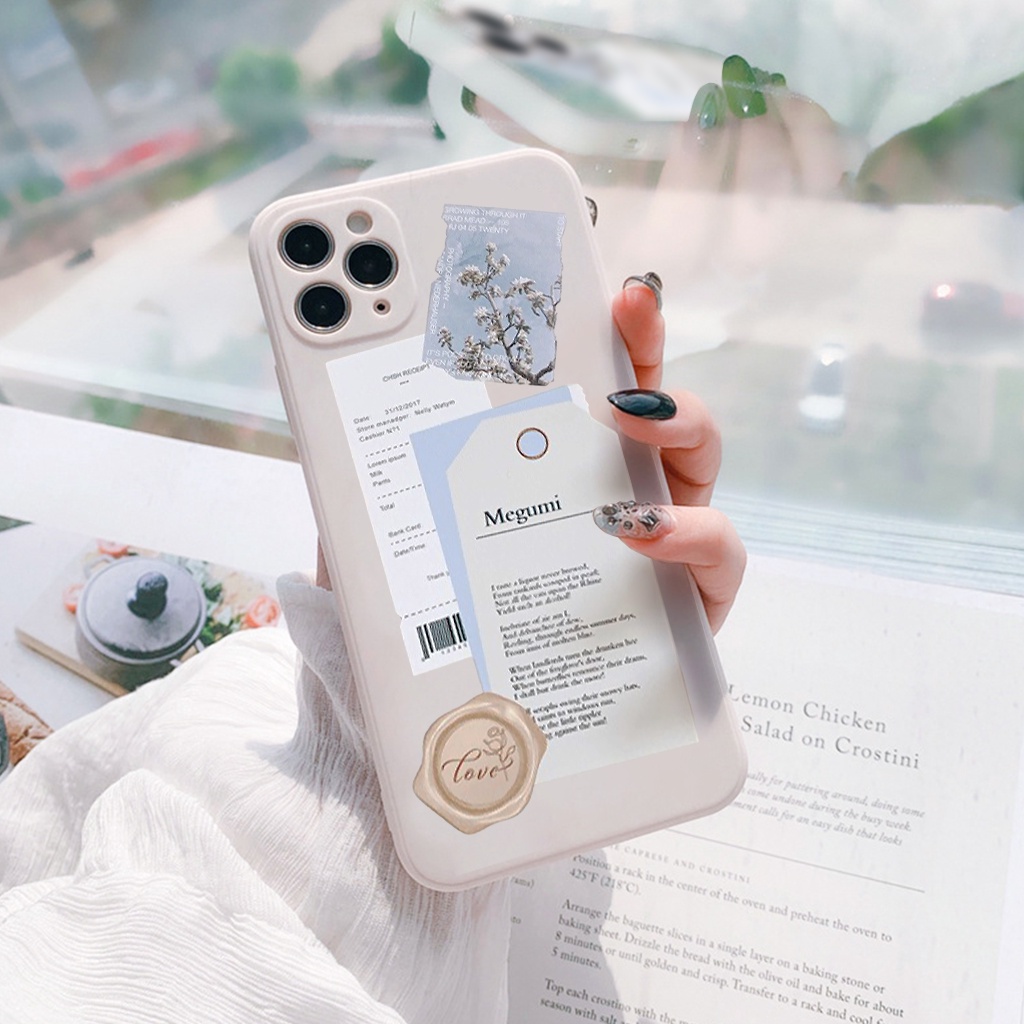 Ốp lưng iphone cạnh vuông Thiệp Megumi dành cho iphone 6 đến 14promax - E135