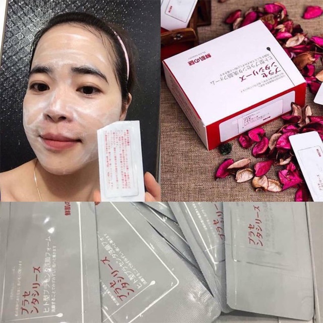 Mặt Nạ Ủ Trắng Da Nhau Thai Rwine Beauty Placenta Face Cleanser Nhật Bản