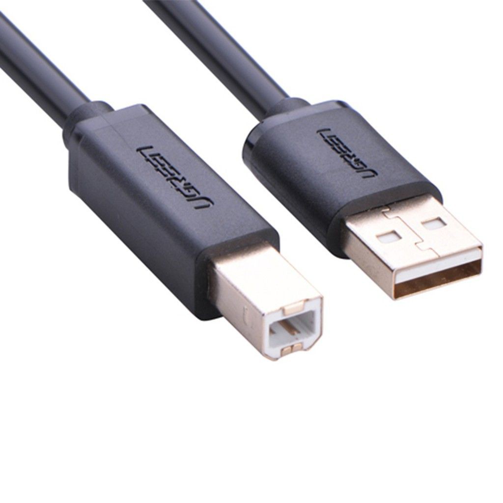 Cáp máy in USB 3m Ugreen UG-10351 đầu cáp mạ vàng- bảo hành chính hãng 12 tháng