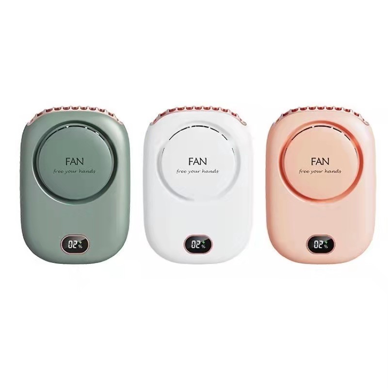 Quạt mini, quạt USB, đeo cổ cầm tay thích hợp dùng ngoài trời. Hiển thị dung lượng PIN | BigBuy360 - bigbuy360.vn