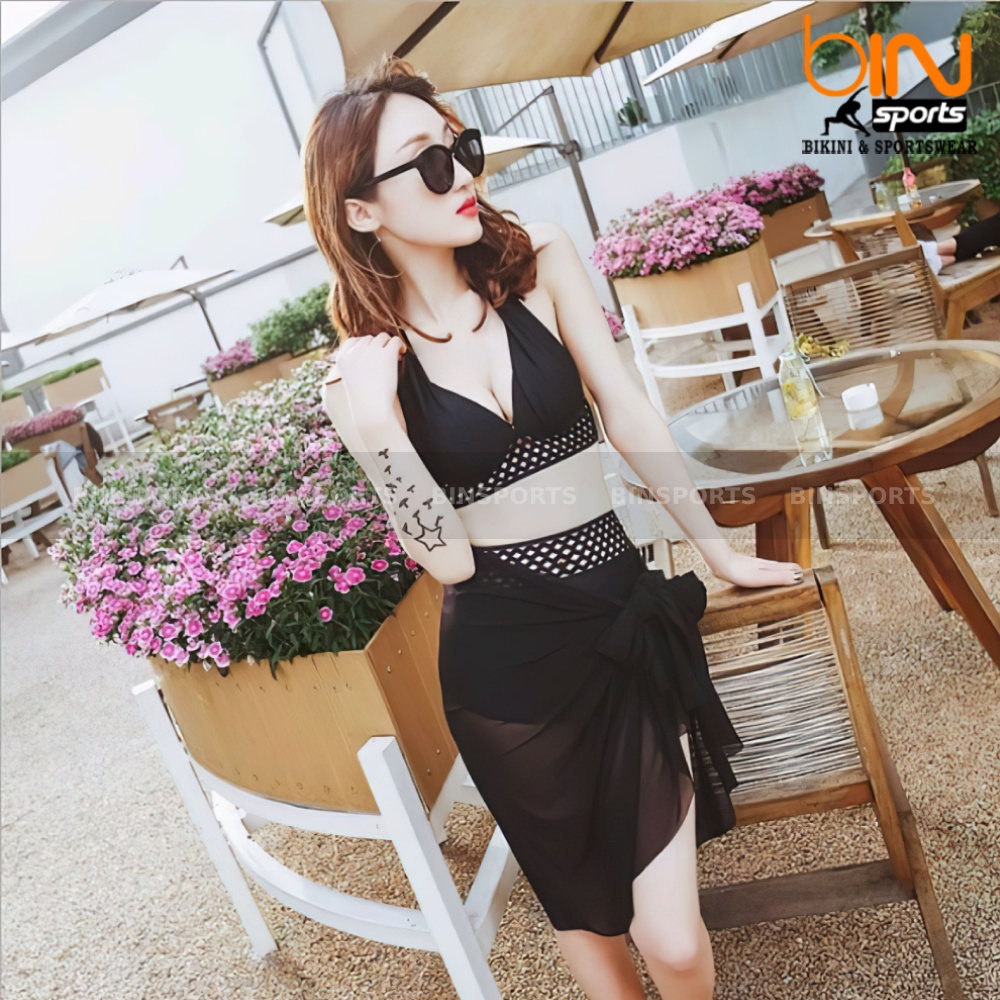 Bikini Nữ Hai Mảnh Phối Lưới Freesize Bin Sports BHV009