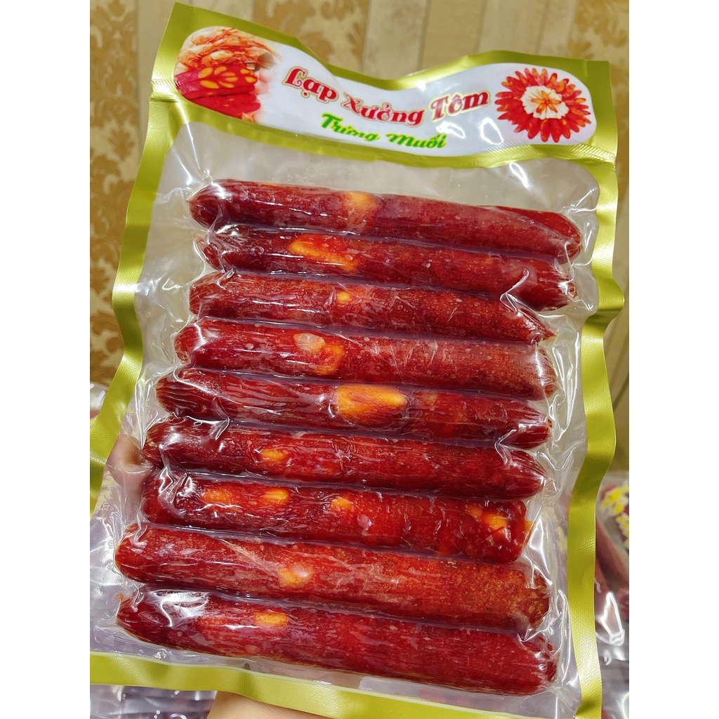 1kg Lạp xưởng tôm trứng muối, lạp xưởng tôm đặc sản Sóc Trăng loại ngon đặc biệt