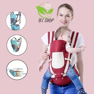 Địu em bé 4 tư thế có bệ ngồi trợ lực Baby Lab, có đỡ cổ chống gù lưng