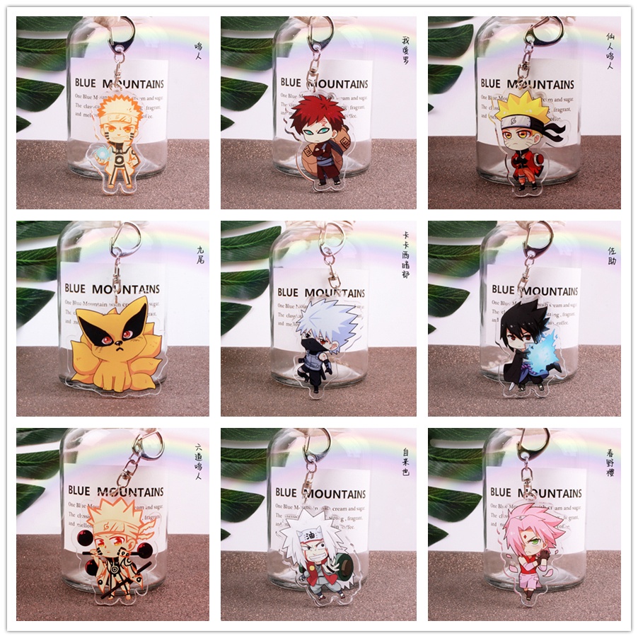 Móc khóa hình nhân vật Kakashi Uzumaki Naruto bằng acrylic phiên bản giới hạn xinh xắn 6cm