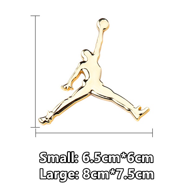 Miếng Dán Logo Michael Jordan Bằng Kim Loại Màu Vàng / Bạc Trang Trí Nắp Bình Xăng Xe Hơi / Xe Máy