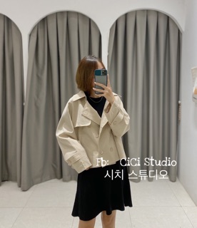 Áo khoác blazer dáng lửng - ảnh thật