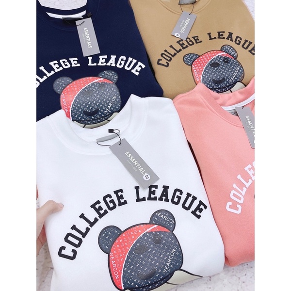 ÁO NỈ IN GẤU PHỐI ESSENSIAL 4 MÀU NỮ RẺ ĐẸP | BigBuy360 - bigbuy360.vn