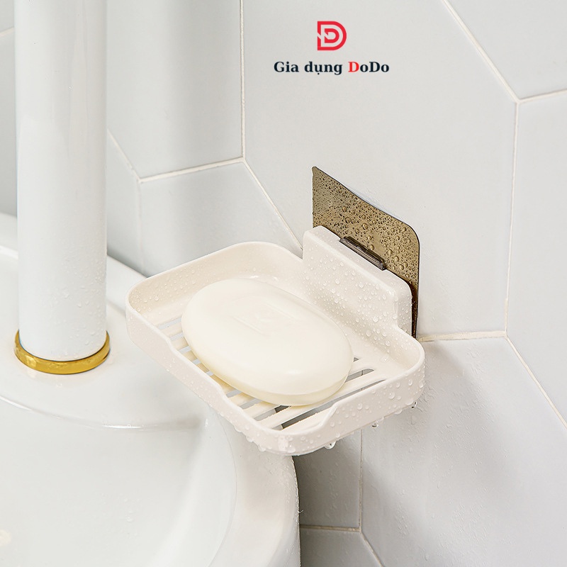 Giá khay nhựa để xà phòng nhà tắm , kệ xà bông dán tường siêu dính