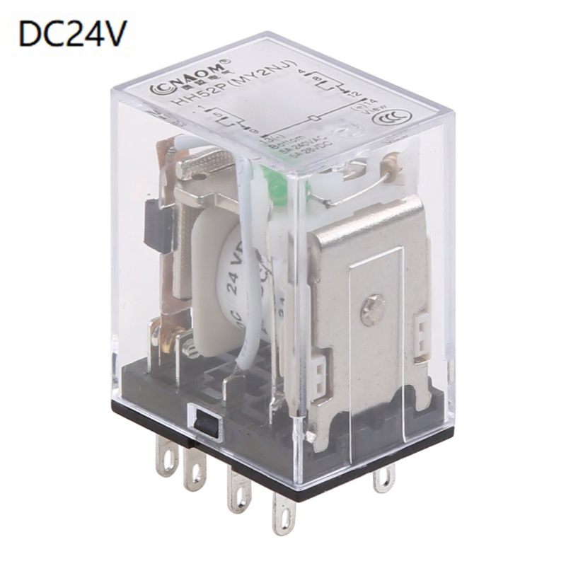 Rơ Le Điện Từ 8 Pin Cho Đế Ổ Cắm Đèn Led Chỉ Báo 2 Open 2 Clos