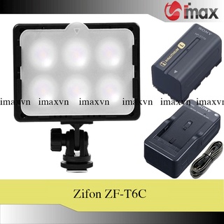 Đèn led video zifon zf-t6c led version ii + bộ 01 pin và 01 sạc np- f770