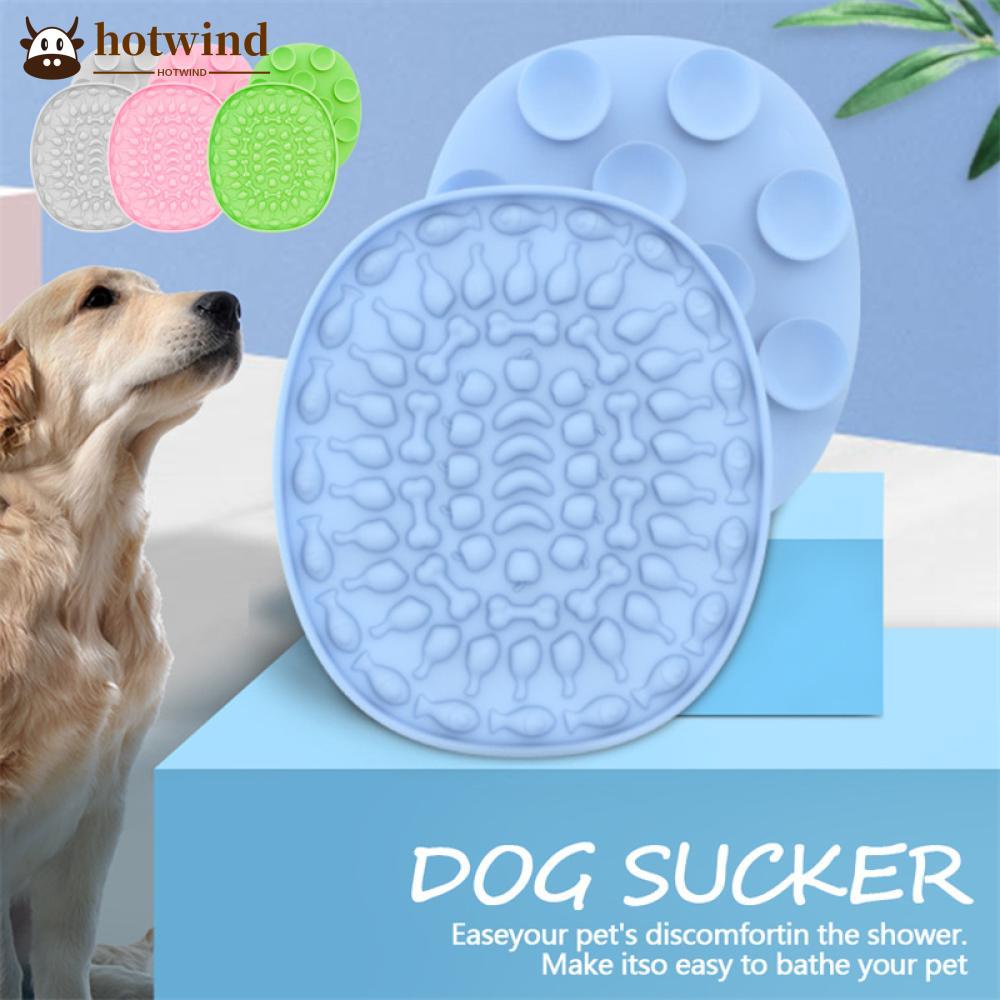 Đĩa Silicone Tròn Đựng Thức Ăn Cho Chó Liếm Kèm Móc Hít Chân Không