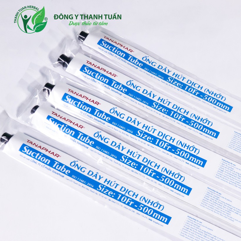 Ống Dây Hút Dịch (Nhớt) Tanaphar - Có Nhiều Kích Thước Khác Nhau 10Fr, 12Fr