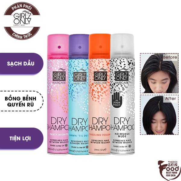 Dầu Gội Khô GIRLZ ONLY Dry Shampoo 200ml