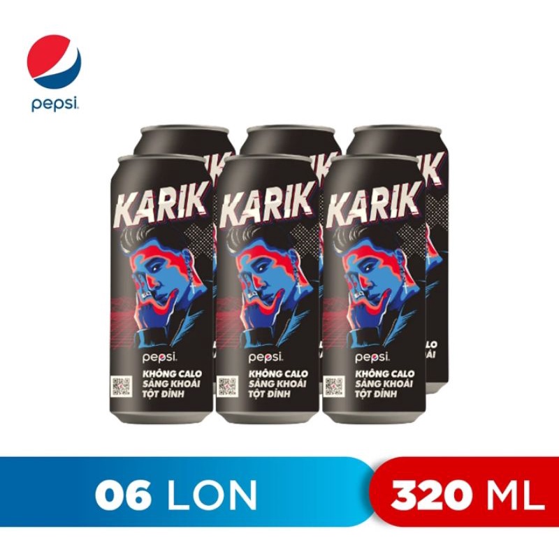 (Lốc 6lon /Thùng 24Lon) Pepsi Không Calo