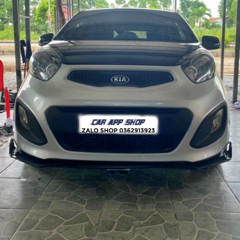 Cản trước thể thao 3 mảnh lắp cho xe Kia morning  đời 2007_2012 và 2013_2020 Hàng Cao Cấp