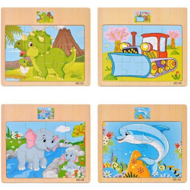 Đồ Chơi Tranh Ghép hình puzzle miếngGỗ 12 mảnh Cho Bé Yêu