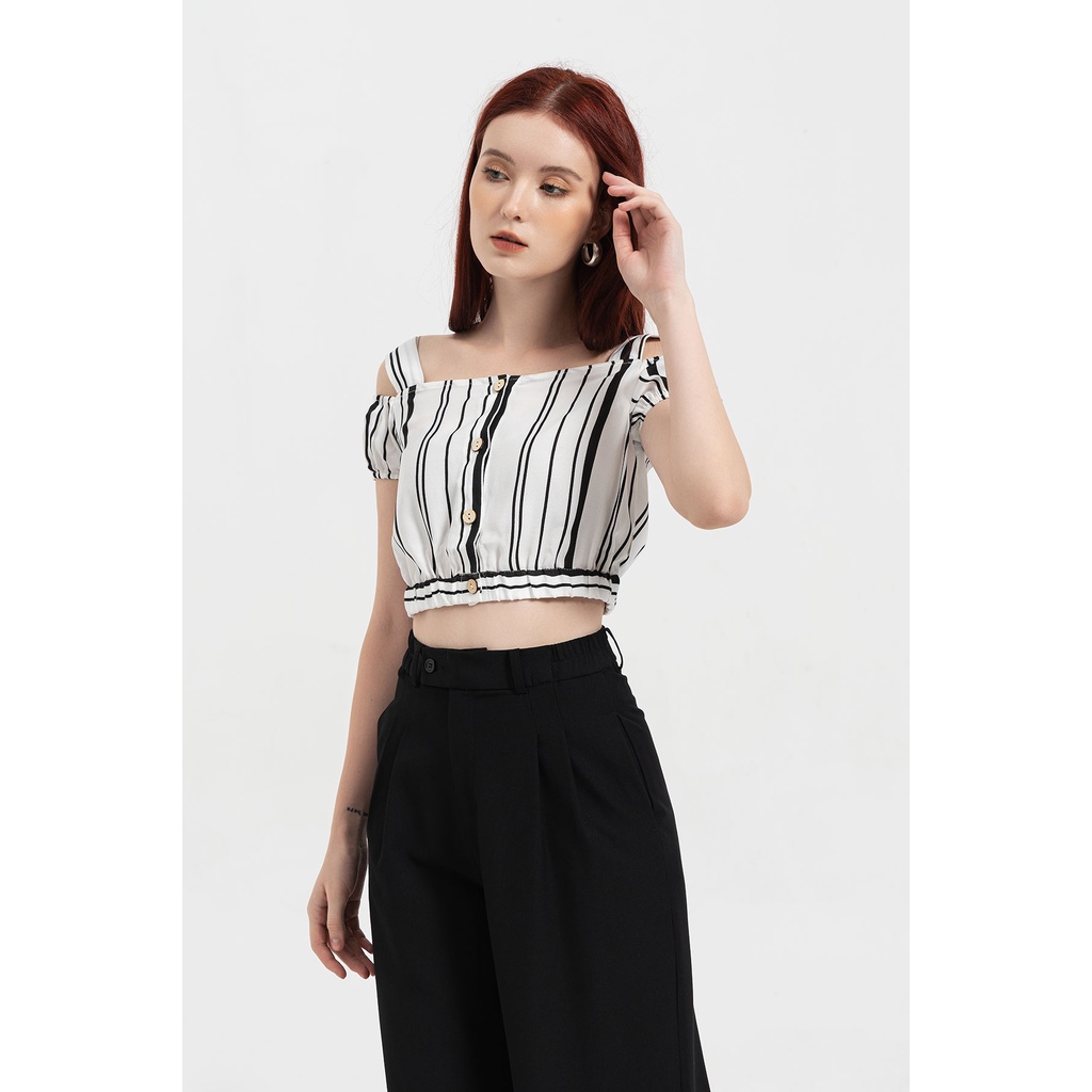 Áo Coptop Hở Vai Chun Gấu Vienne Tran V61R21H028
