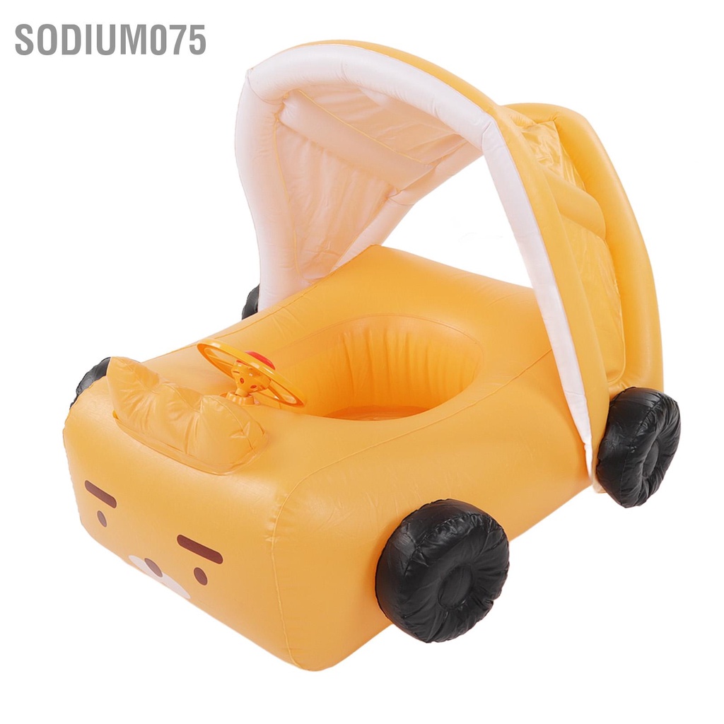 Có thể bán buôn Bể bơi bơm hơi Phao Gấu vàng Mùa hè nổi trên mặt nước với có tán Đồ chơi cho trẻ em Sodium075 Hàng giao ngay