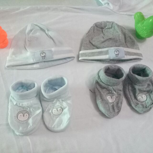Set mũ kèm bao chân cho bé hàng xuất Pháp