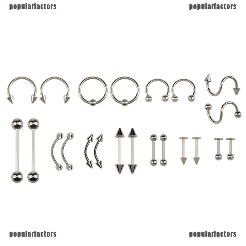 Bộ 38 Khuyên Xỏ Cơ Thể Chuyên Nghiệp