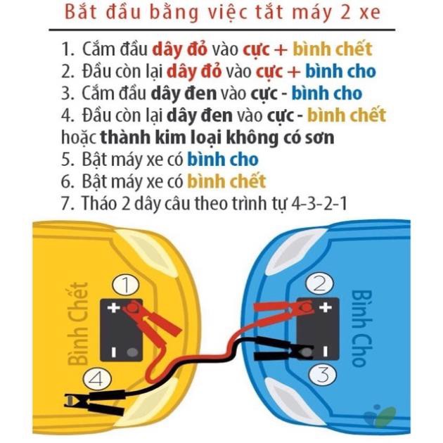 [Freeship] Bộ dây câu bình ác quy 2500 AMP Hàng Việt Nam Chất Lượng Cao