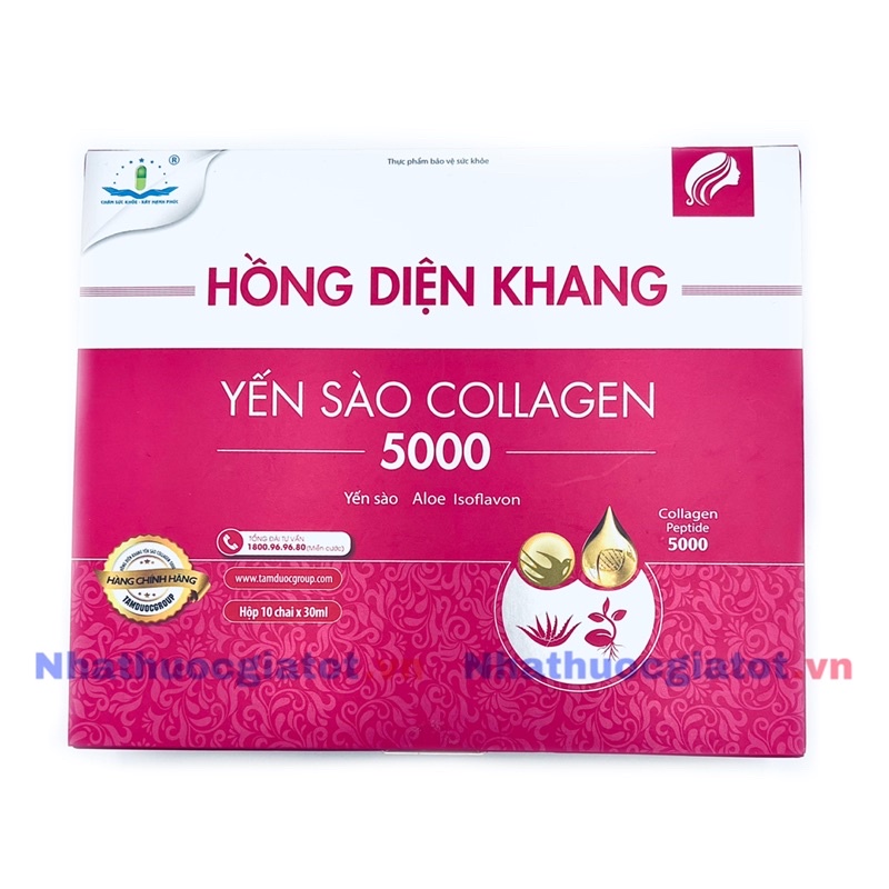 [Giá 1 Chai] Hồng Diện Khang YẾN SÀO COLLAGEN Dạng Chai