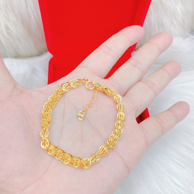 Lắc tay đuôi phụng mạ vàng